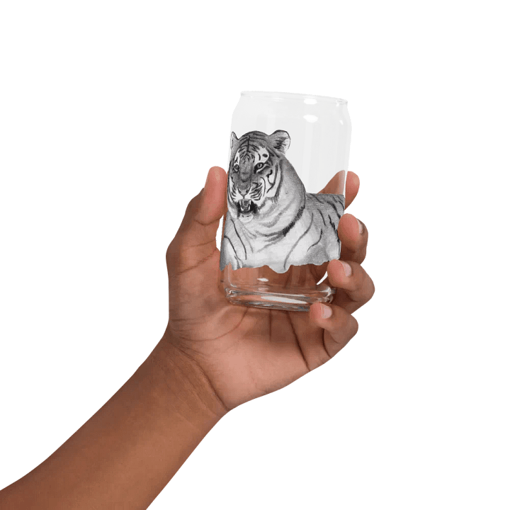 Tiger Drawing Glass Can Cup product image (32)