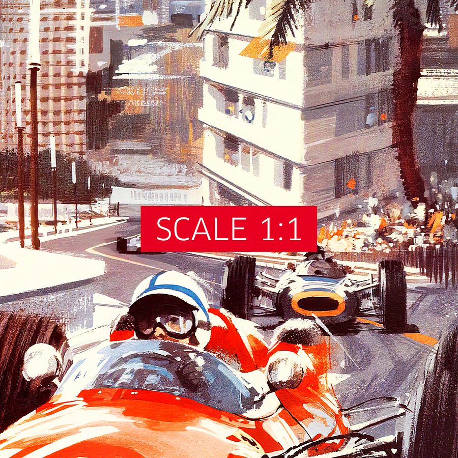 Monaco Vintage F1 Grand Prix, 1965 poster — Vintage Formula 1 poster, Monaco Grand Prix poster, retro travel poster, retro travel art product image (4)