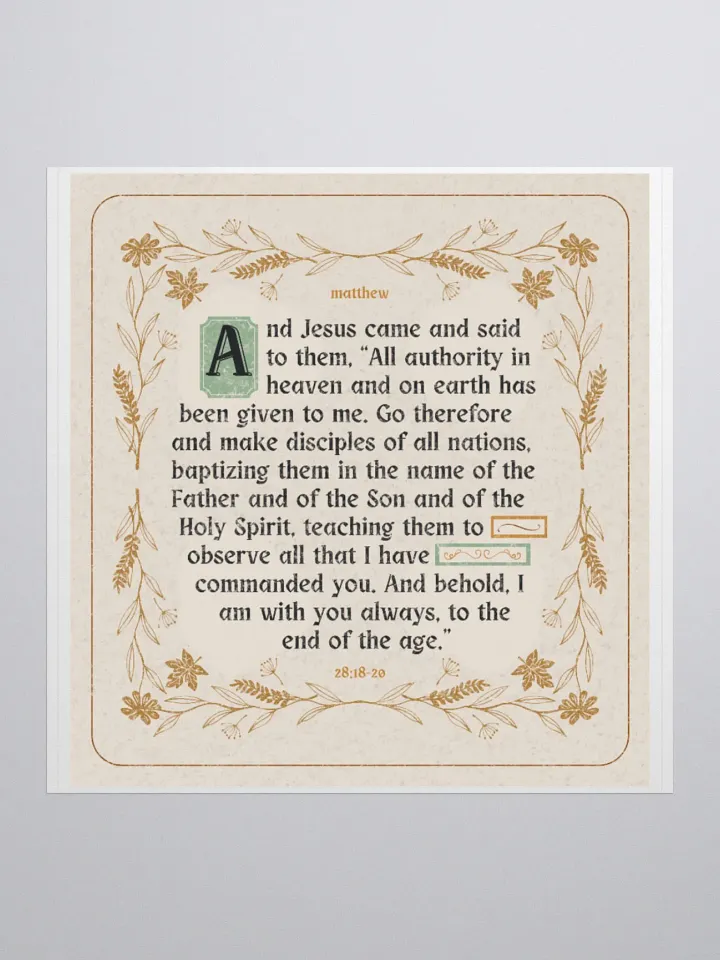 Matthew 28 Sticker product image (1)