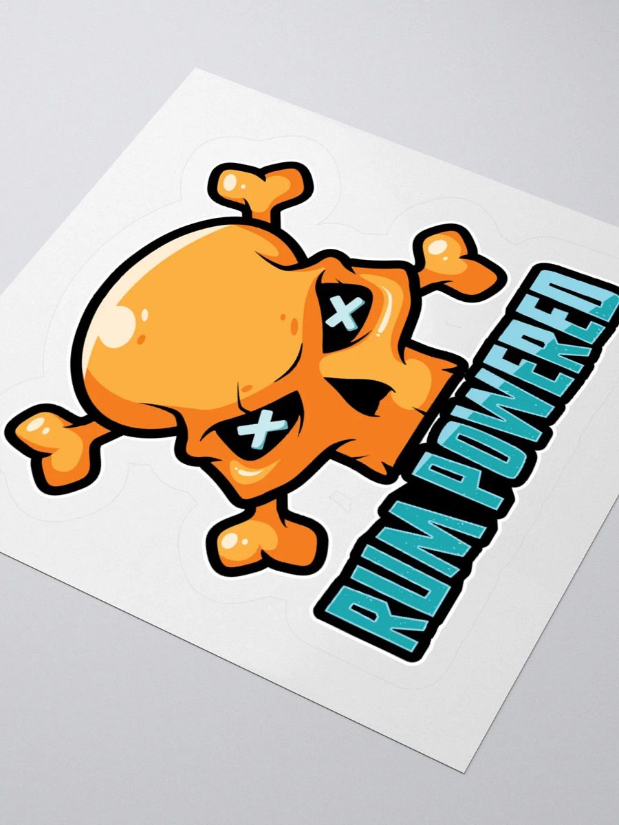Rum Powered Pirate Sticker | Funny Skull & Crossbones Design product image (8)