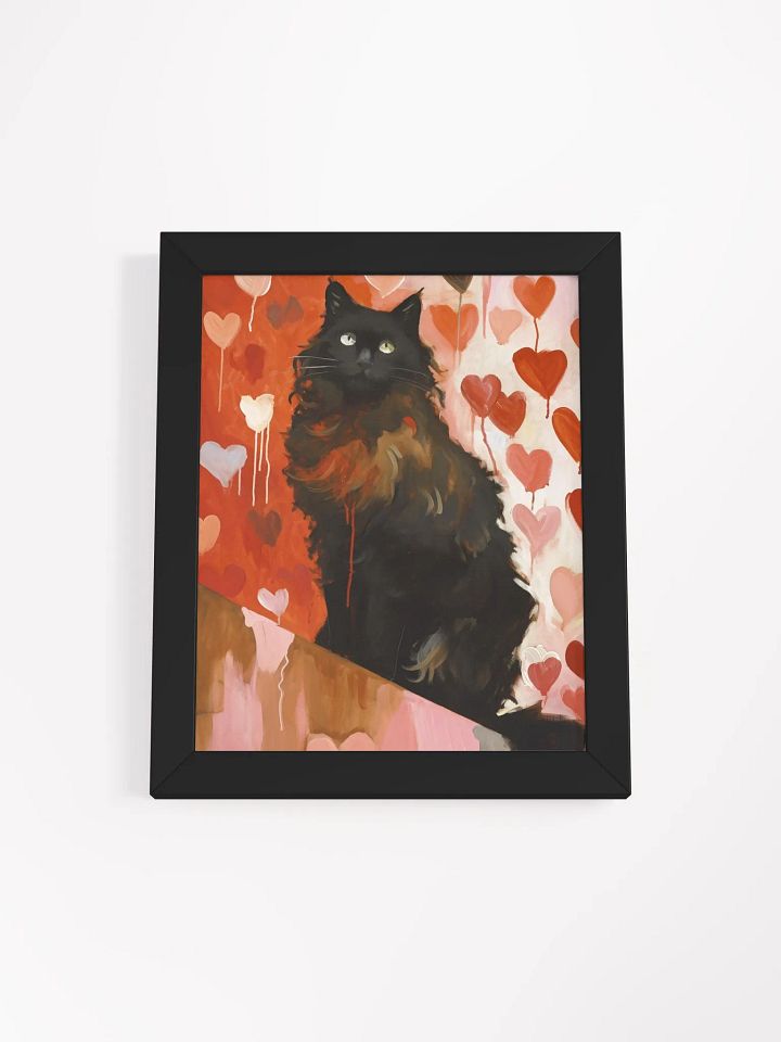 Whimsical Love Cat Framed Poster product image (1)