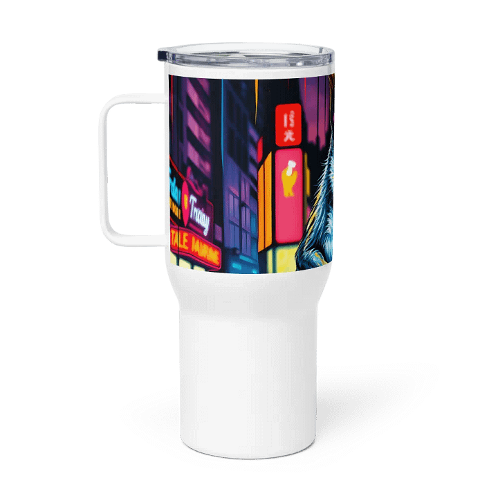 Neon City Squirrel Travel Mug product image (1)