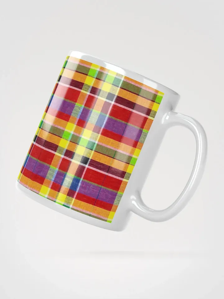 8T Sips Madras White Glossy Mug product image (2)