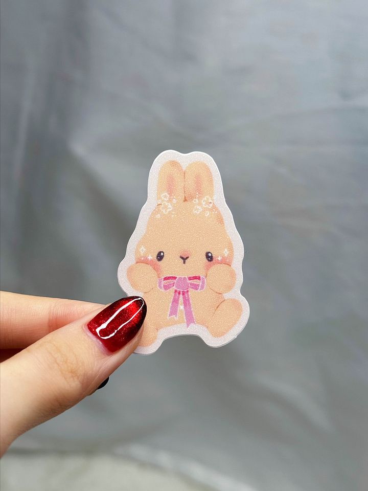 Yippie Bunni Glitter Sticker product image (2)