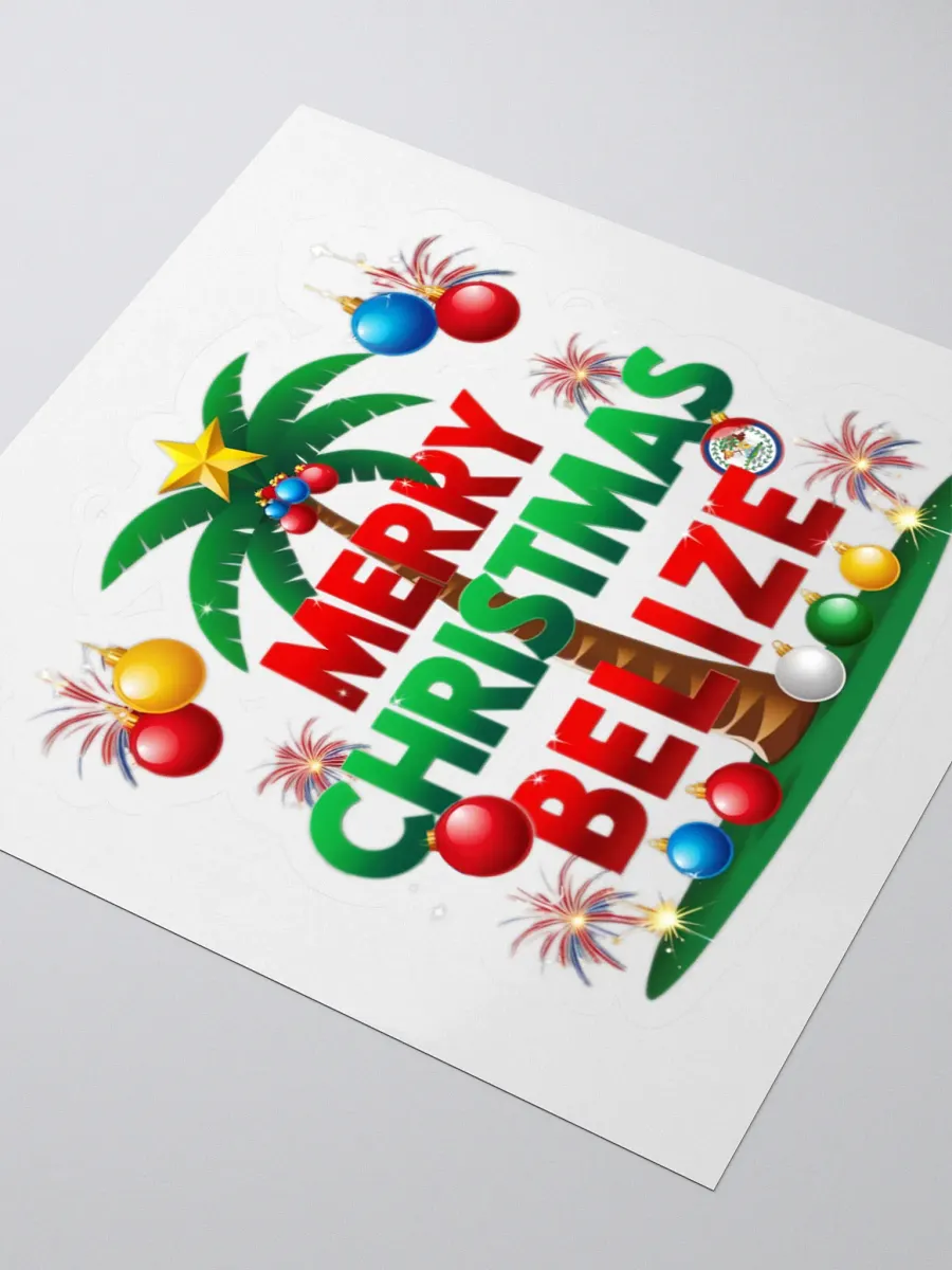 Tropical Belize Christmas Kiss Cut Stickers product image (3)