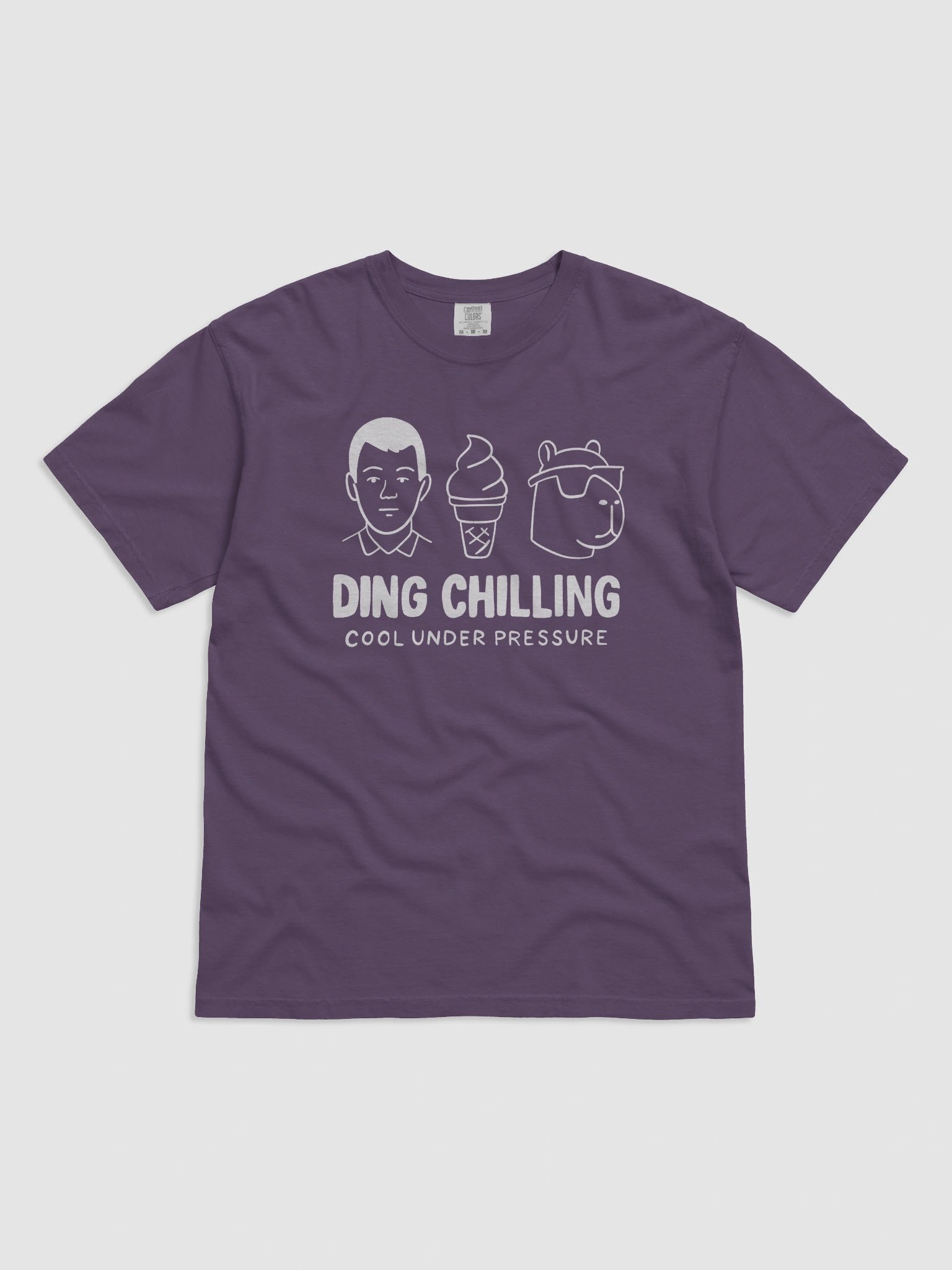 Ding Chilling – Cool Under Pressure | Funny Chess Meme Design | T-Shirt White on Dark product image (8)