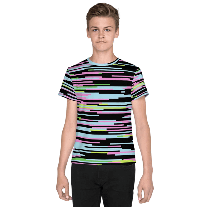 Teen Multi-Color Striped Digital T-Shirt product image (1)
