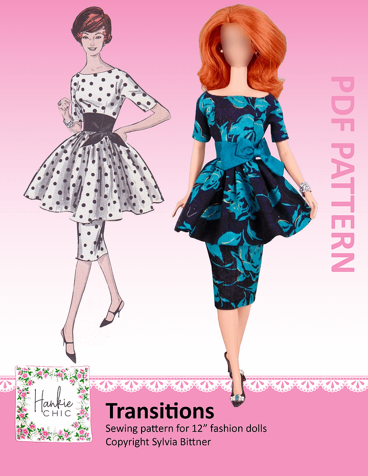 Transitions sewing pattern for 12" fashion dolls product image (1)