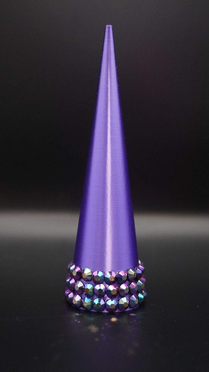 Silk Dark Purple 3D Printed Ring Cones product image (1)