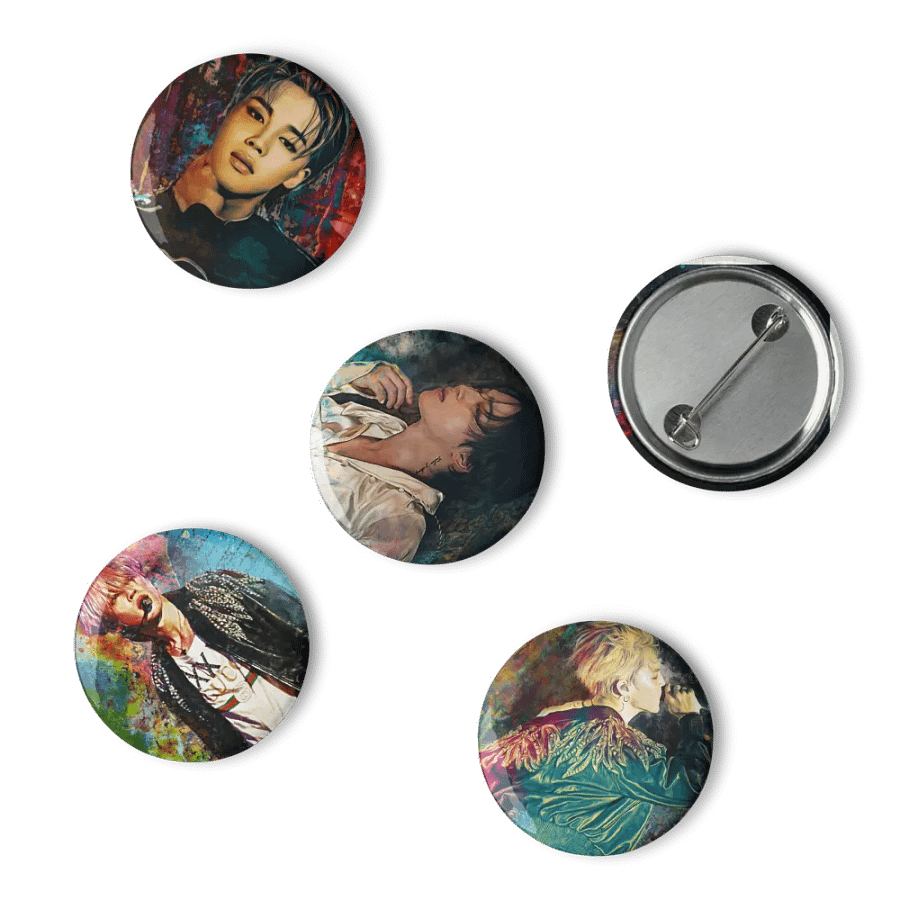 BTS - Jimin Set of Buttons 1 - Designed by ChimberArt product image (10)