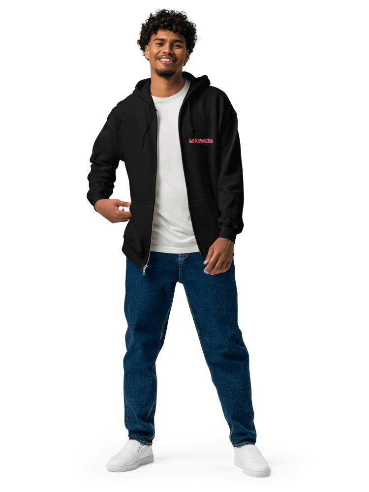 Screaming Cockatoo With Text on the Front Classic Zip Hoodie Multicolor product image (19)