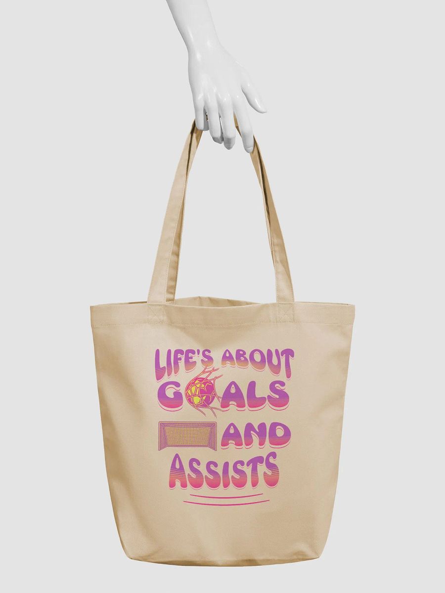 Lifes About Goals And Assists Soccer Statement Tote product image (6)