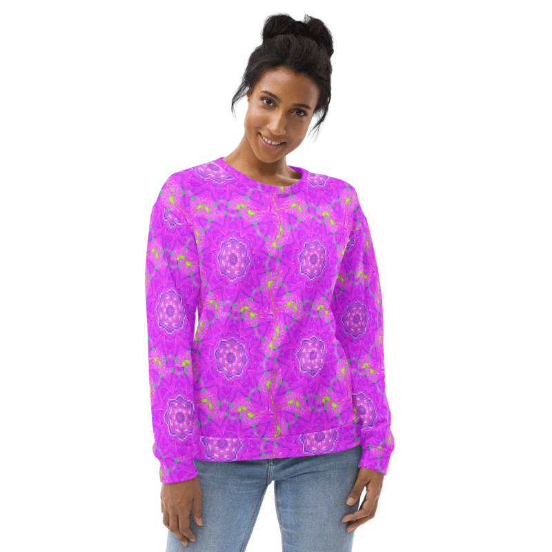 That Abstract Pink Neon Star Unisex Sweatshirt product image (4)