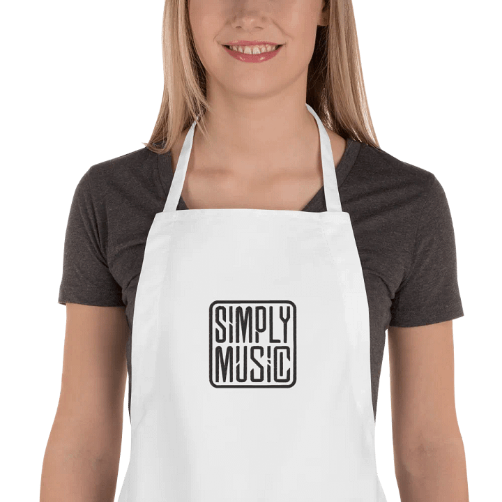 SIMPLY MUSIC Cooking Apron White product image (1)
