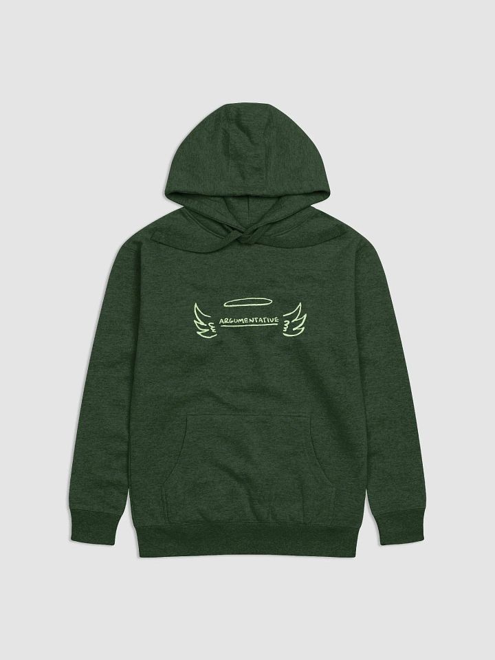 ANGELIC (monochrome green) printed heavyweight hoodie product image (1)