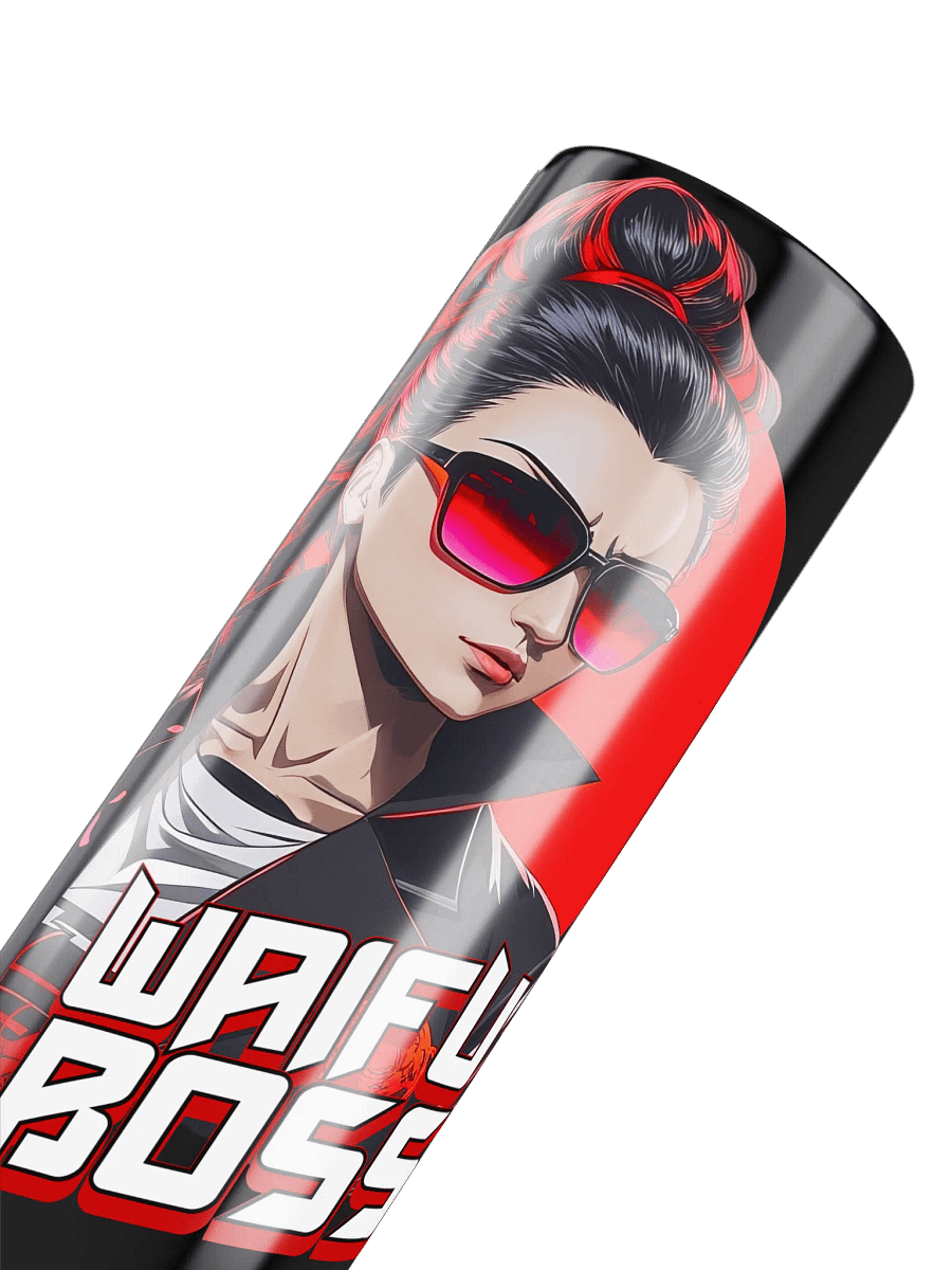 Waifu Boss 20 oz Skinny Stainless Steel Tumbler - Black - v2 product image (6)