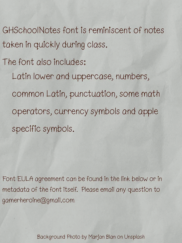 GHSchoolNote Font product image (1)