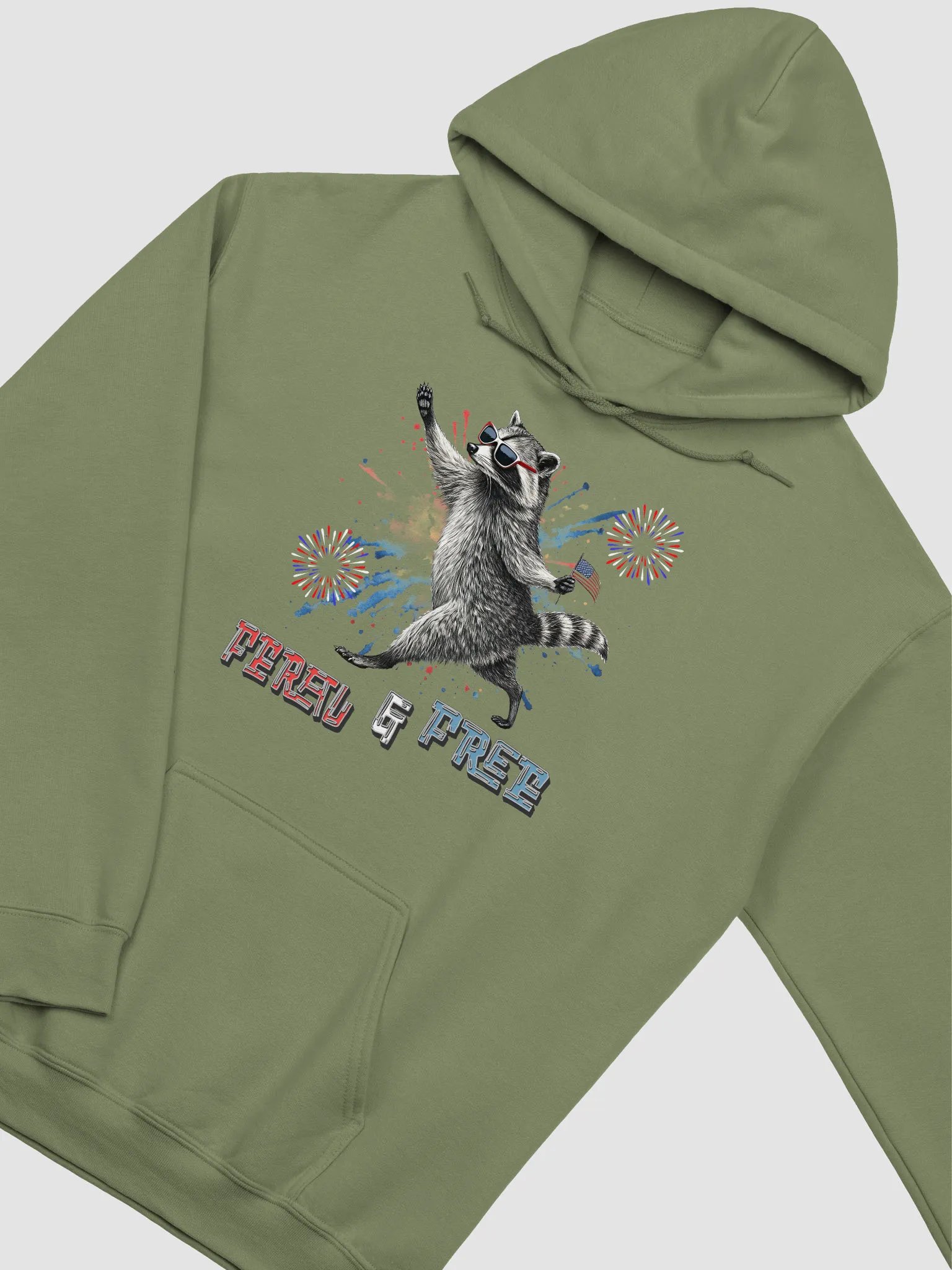 Feral And Free Raccoon Hoodie product image (10)