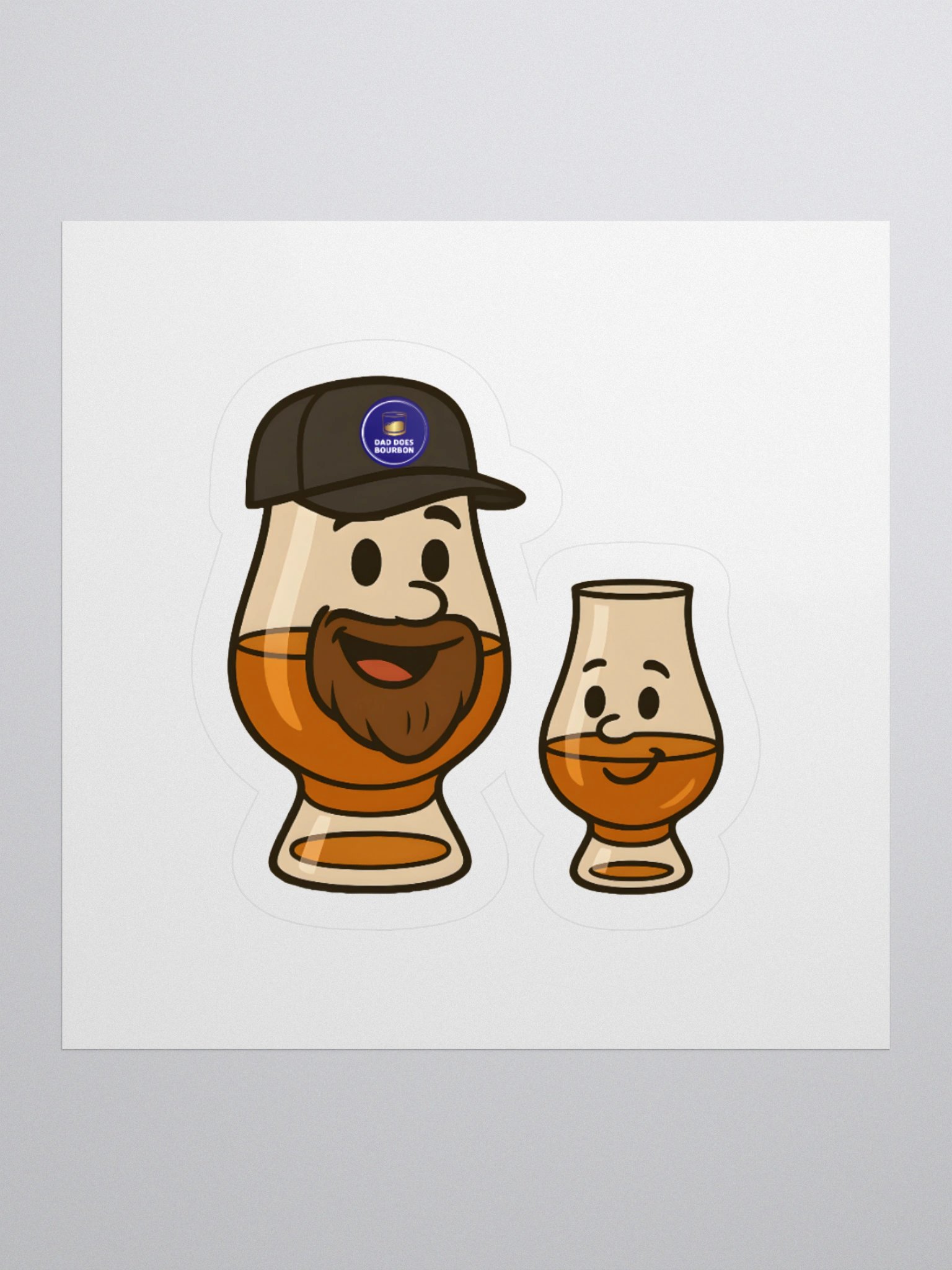 Dad Does Bourbon Glencairn Logo Sticker product image (1)
