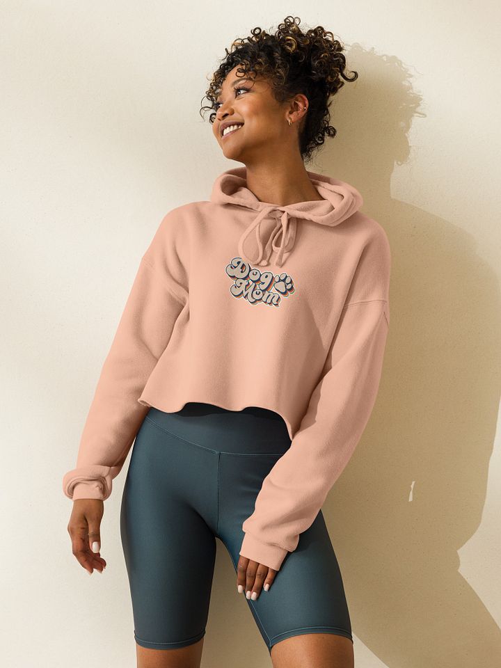 Dog Mom Cropped hoodie All colors product image (1)