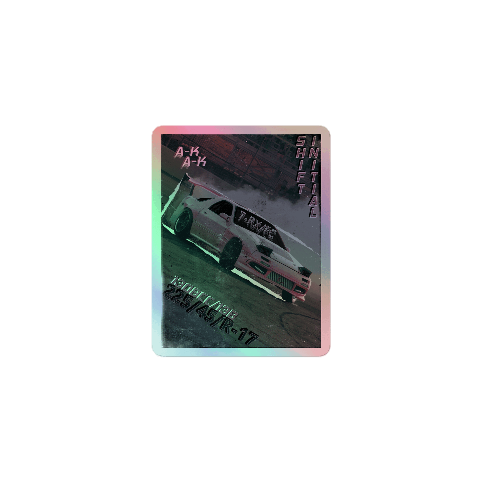 Initial Shift, FC/RX-7 Drift Cut-out | Holographic Sticker product image (1)