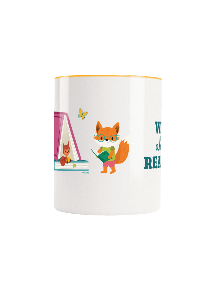 Wild About Reading 11oz Mug - Yellow Inside product image (2)
