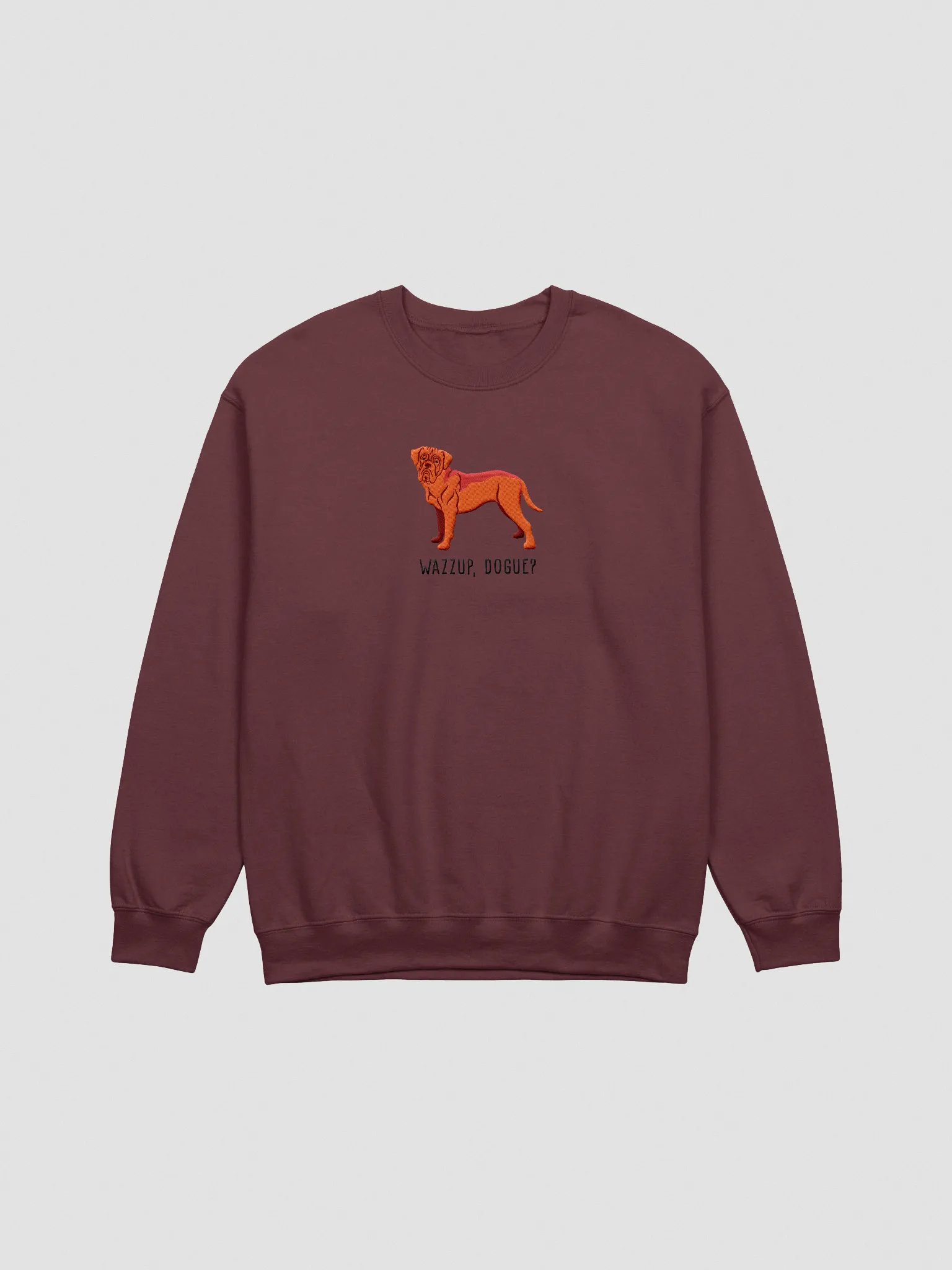 Wazzup, Dogue Sweatshirt (Embroidered) of a Dogue de Bordeaux(Red) product image (3)