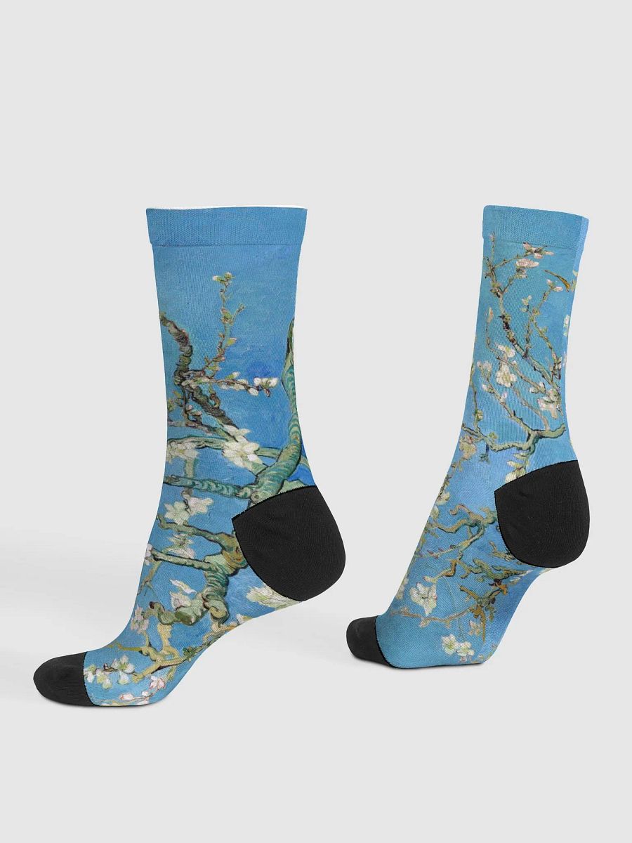 Almond Blossoms Van Gogh Sustainable Crew Socks product image (3)