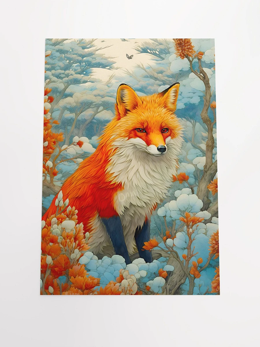 Red Fox in a Whimsical Floral Wonderland Magic Forest Matte Poster product image (3)