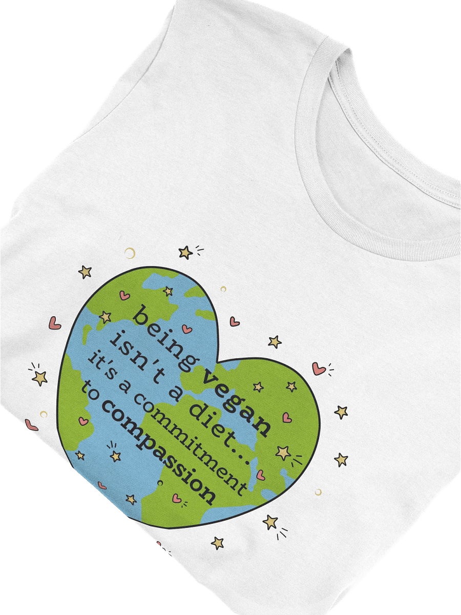 “Being Vegan Isn’t a Diet” Unisex White T-Shirt product image (3)