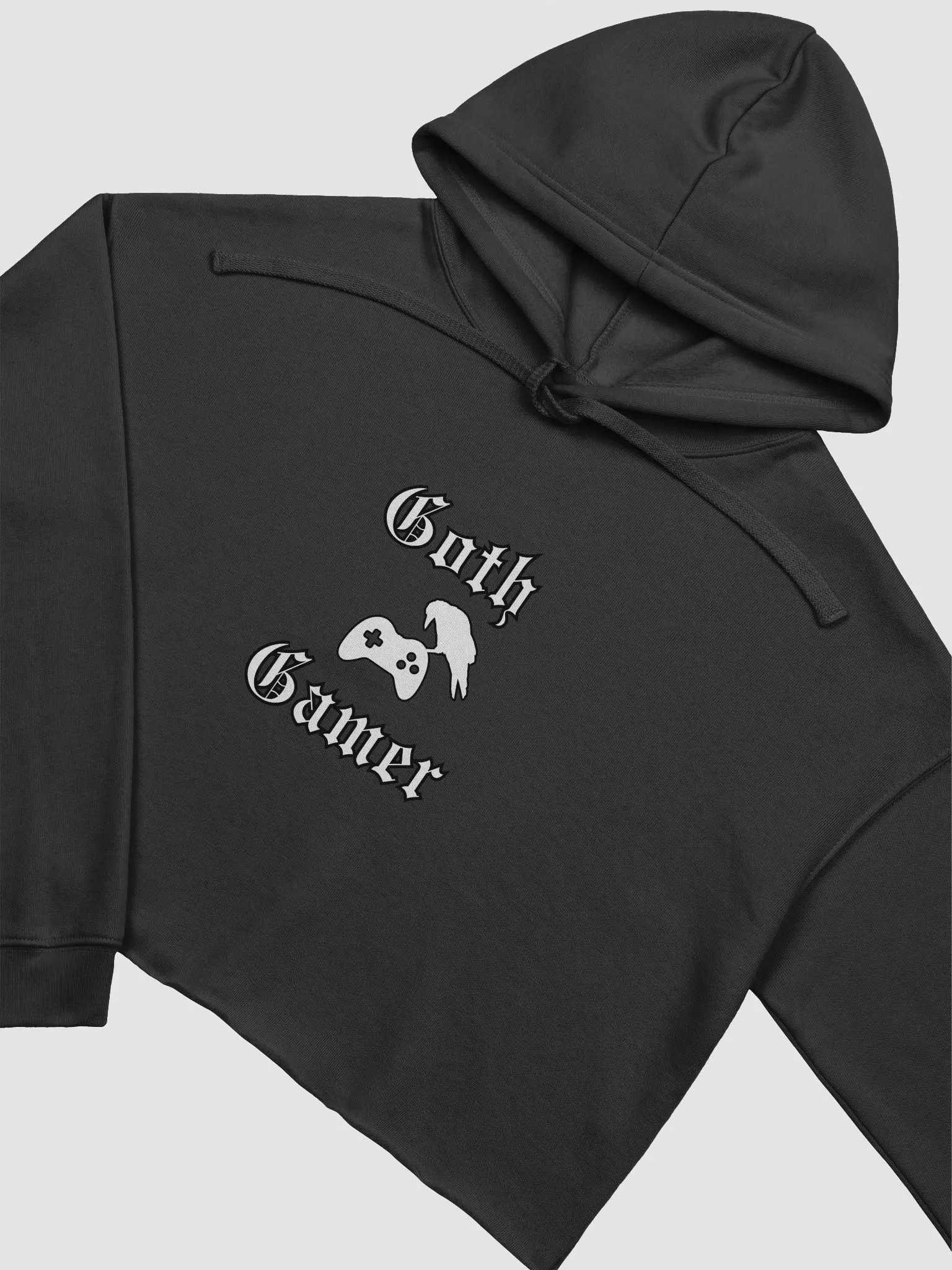 Goth Gamer Women's Cropped Hoodie with Crow & Controller product image (3)