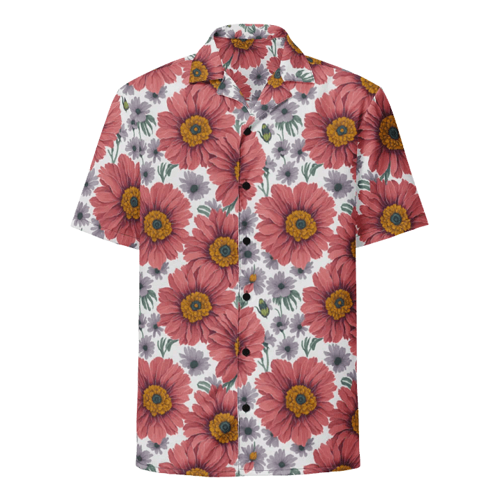 Floral Pattern Gerbera Flowers Hawaiian Shirt product image (1)