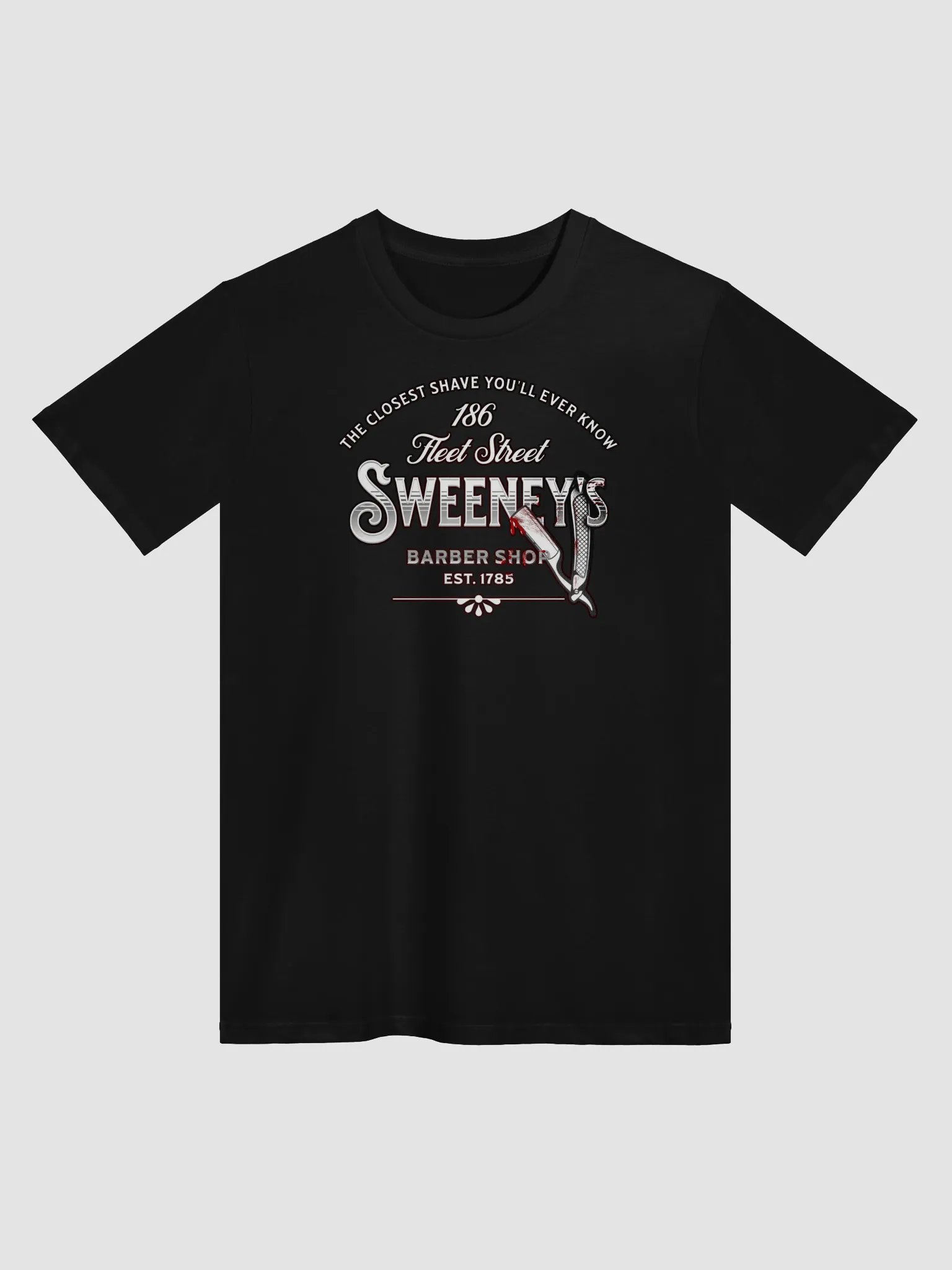 Sweeney Todd Barber Shop Tee – AS Colour Unisex Premium Gothic Broadway Shirt product image (1)