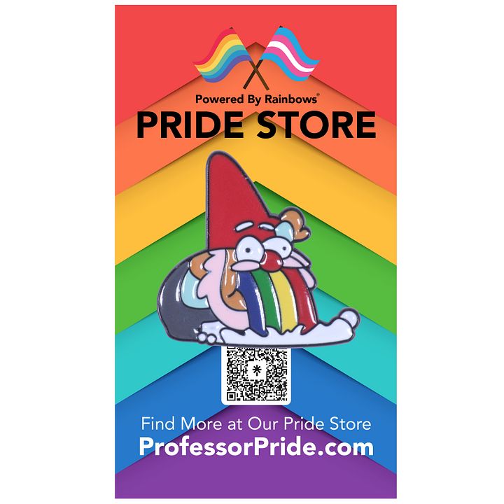 Rainbow Puking Gnome Pin product image (2)