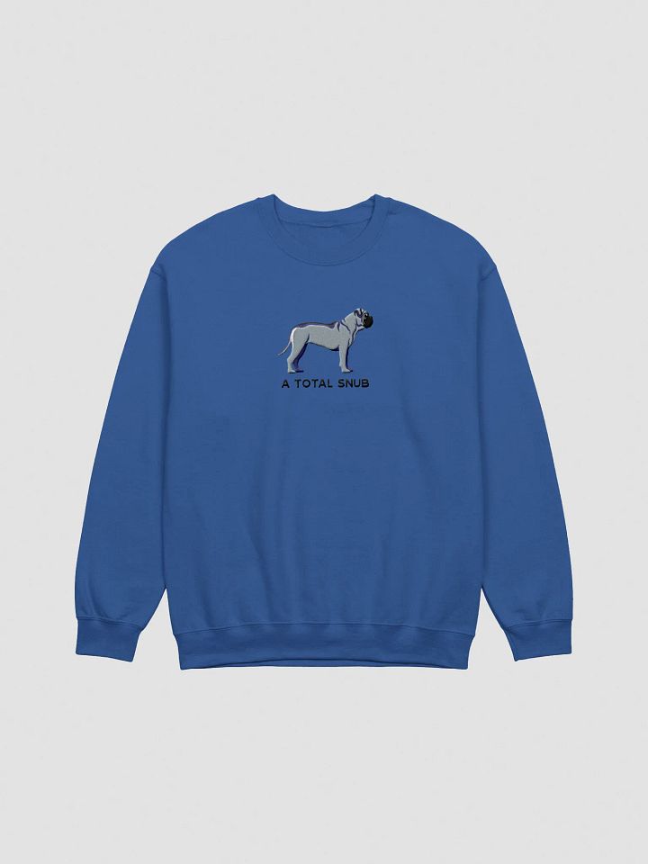 A Total Snub Sweatshirt (Embroidered) of an English Mastiff(Blue) product image (4)