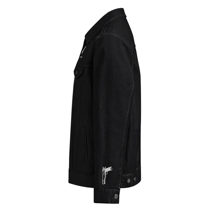 AVOID Black Denim Jacket with Pistol Detail product image (2)