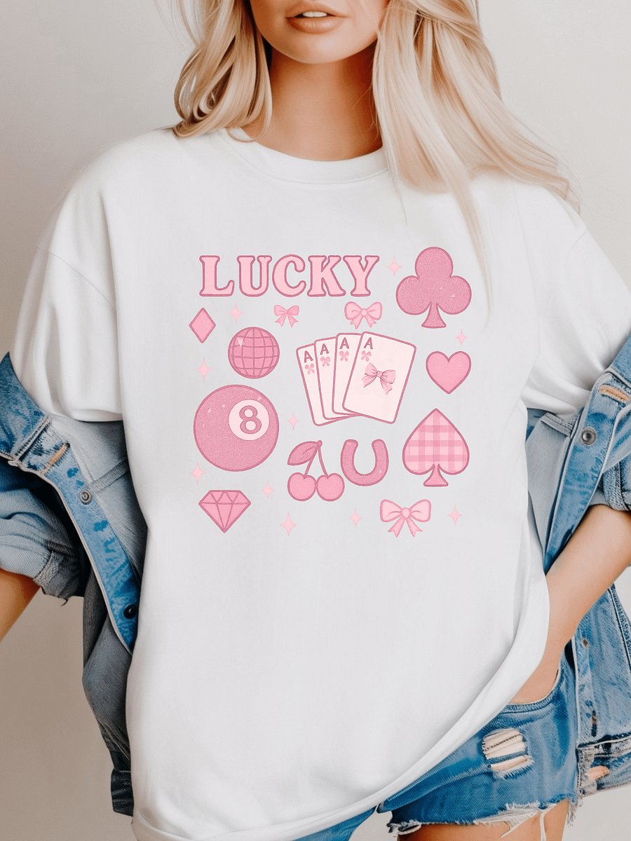 Comfort Colors Retro Pink Lucky Shirt product image (2)