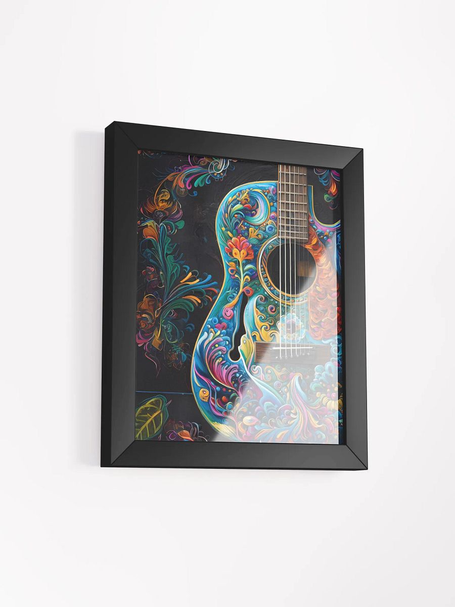Floral Harmony Acoustic Guitar Poster product image (3)