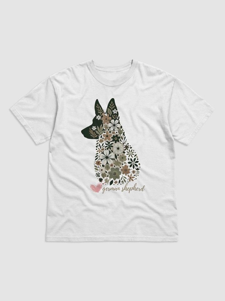 Floral German Shepherd: Bold and Elegant Silhouette Art product image (1)