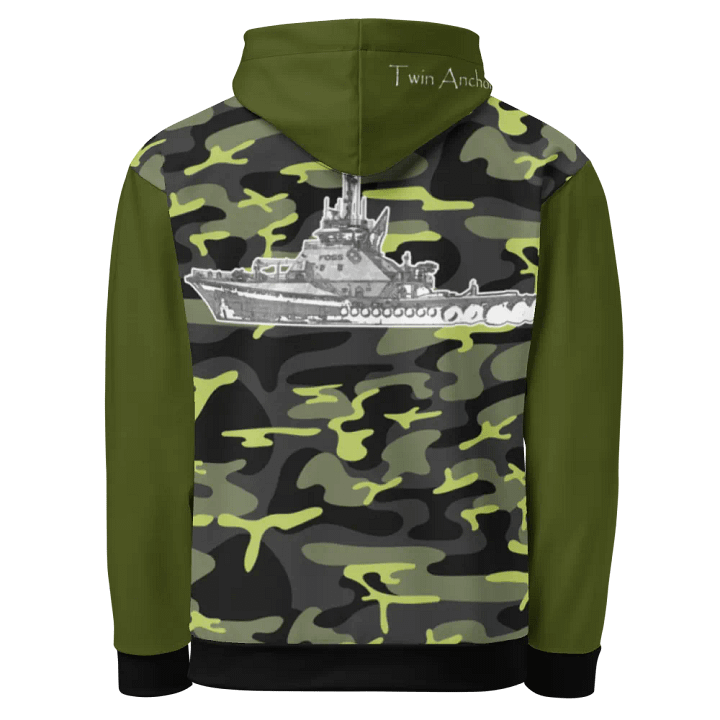 Green & Camouflage Foss tug Sketch Hoodie product image (1)