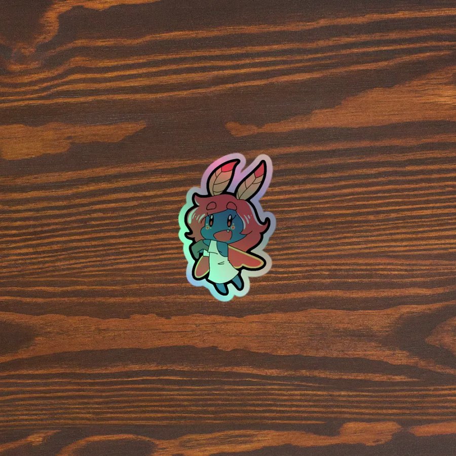 Drey the Moth Holographic Sticker product image (3)