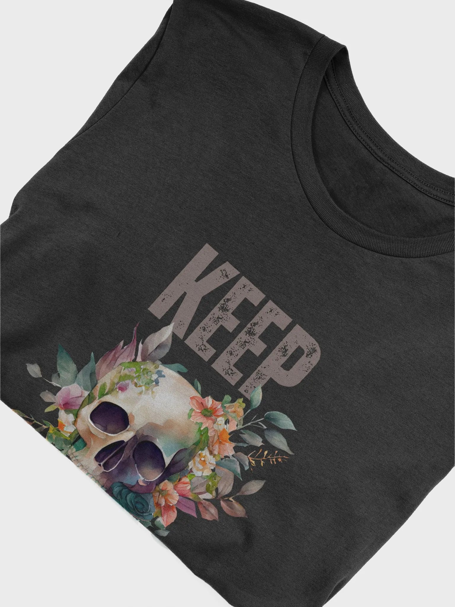 Blossoming Skull Unisex T-Shirt product image (5)