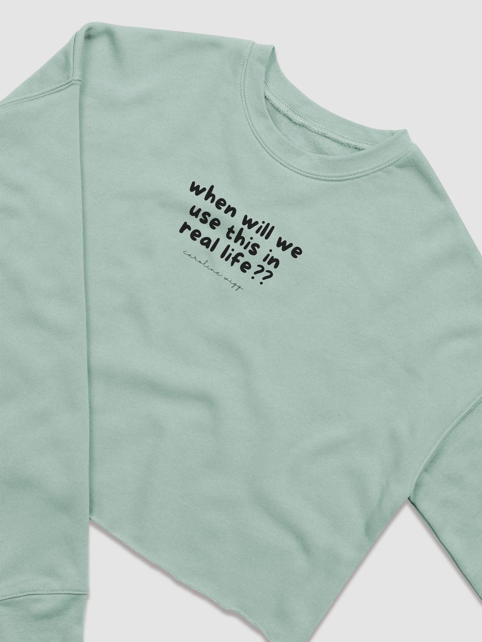 Real Life Crop Sweatshirt - Light Colours product image (3)