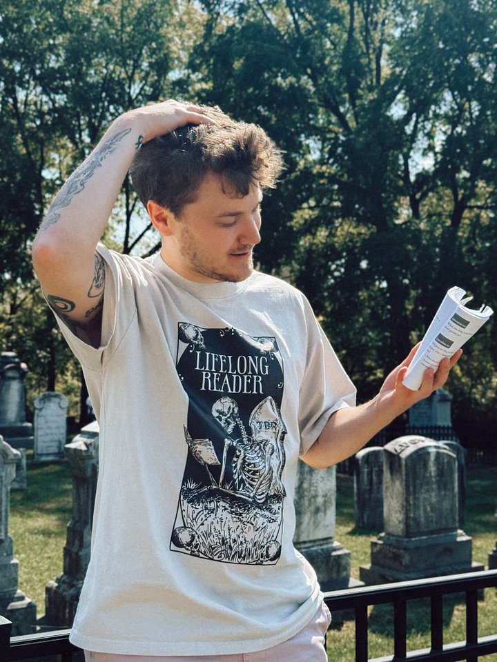 'Lifelong Reader' Oversized Tee product image (2)