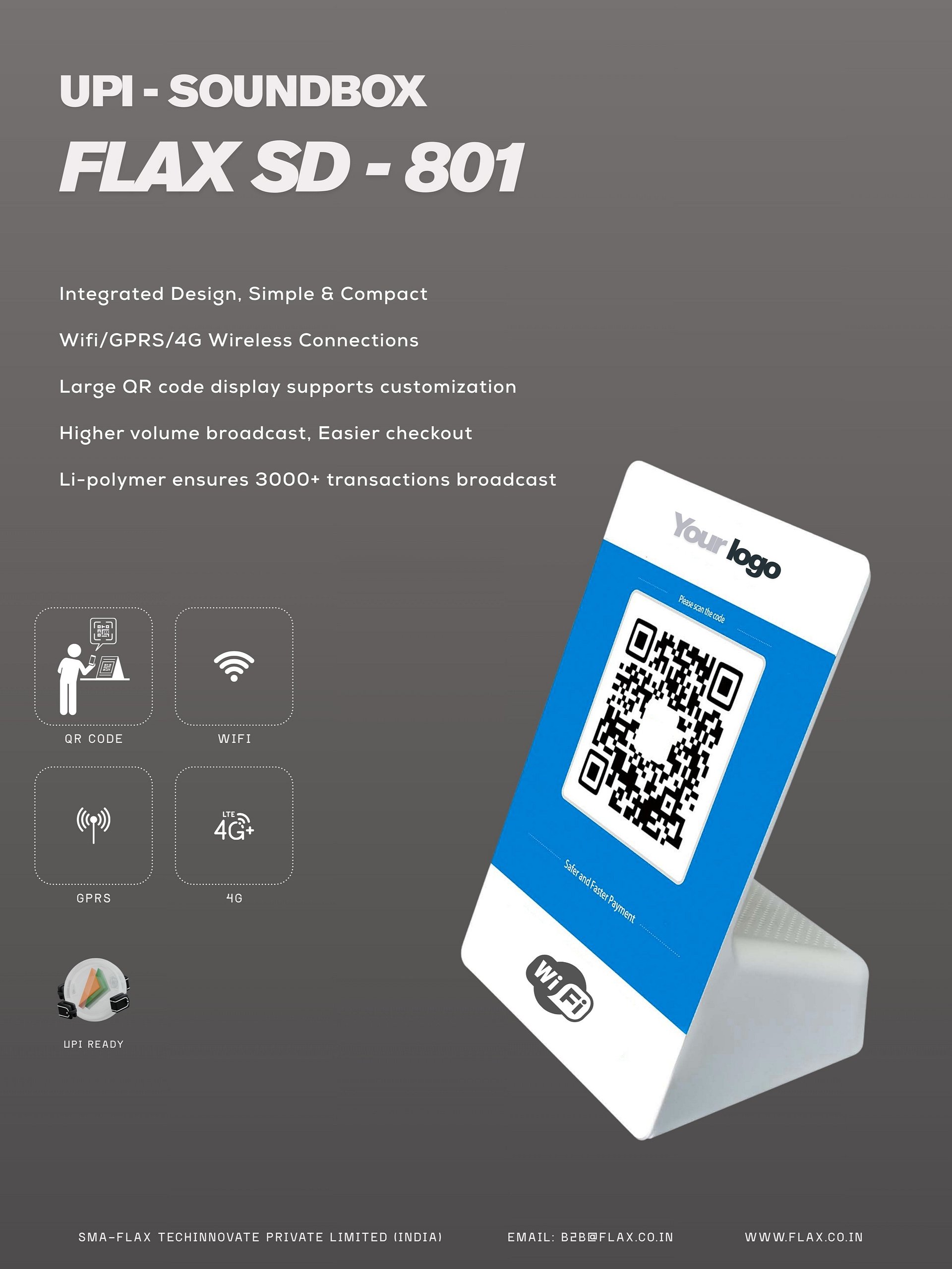 UPi Soundbox - 4G + WiFi Enabled product image (3)