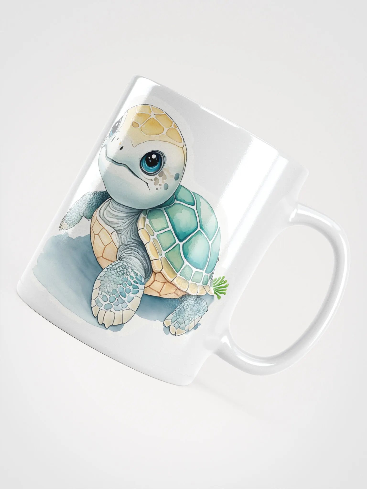 Turtle Tots White Glossy Mug product image (7)