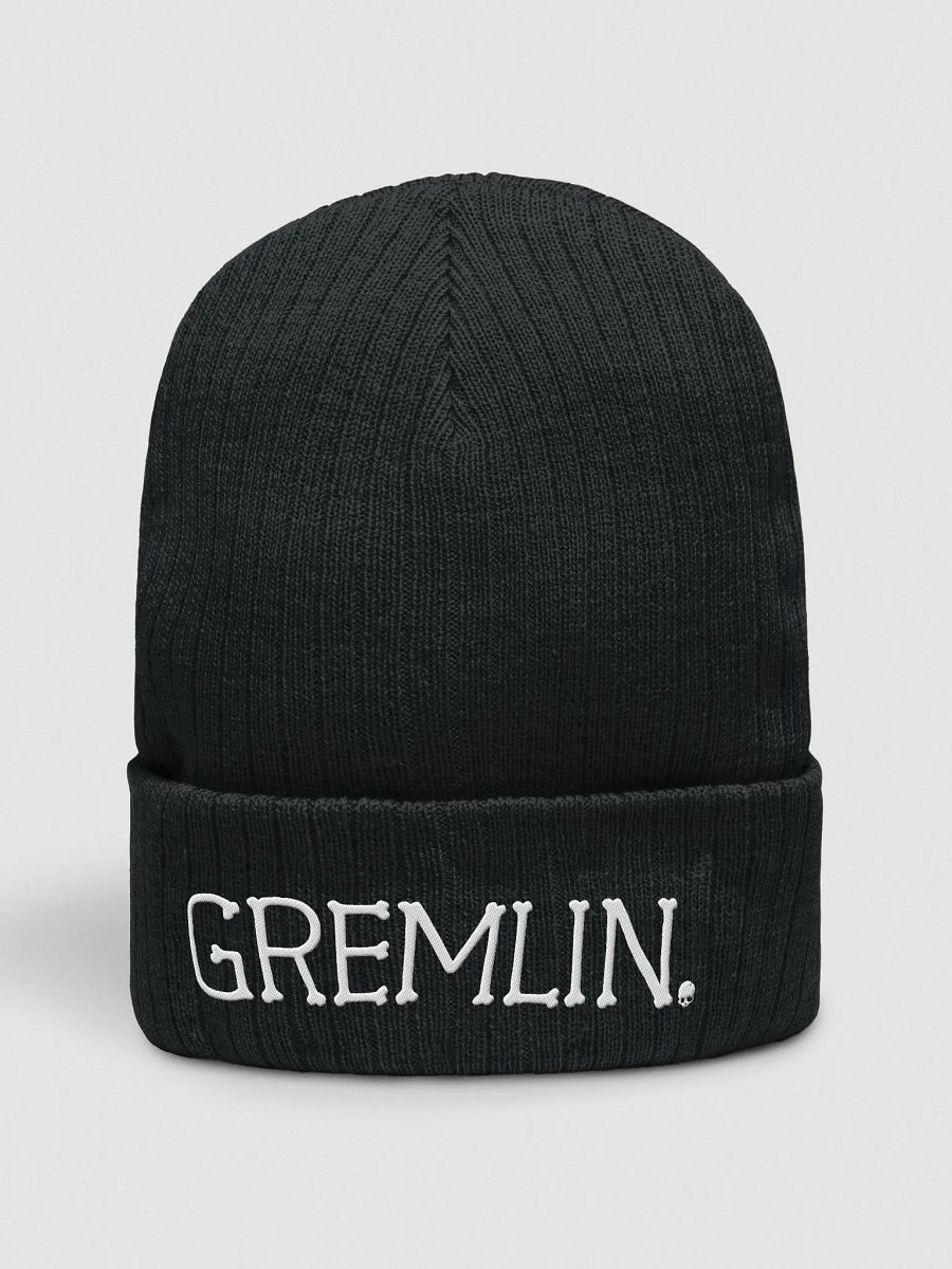 Gremlin Beanie - White Text product image (1)