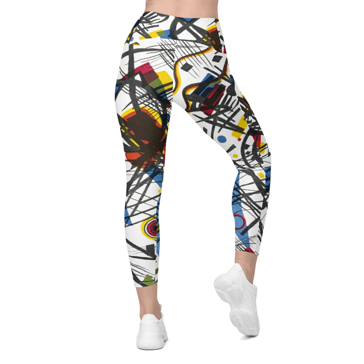 Abstract Lithographic Pattern Design Leggings with pockets - V3 product image (1)