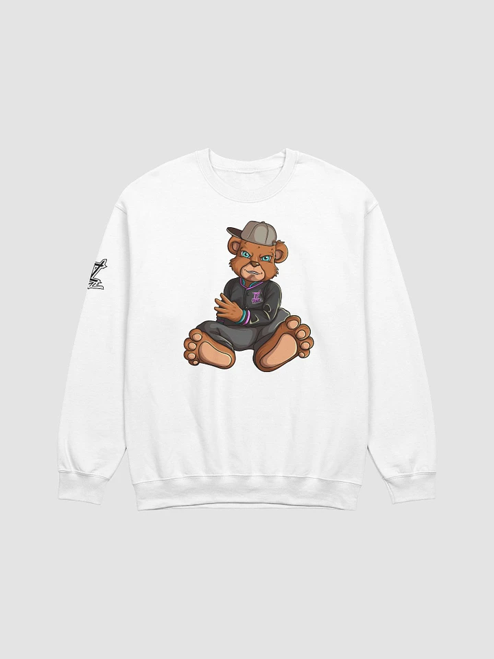 Sitting Bear White Crewneck Sweatshirt product image (1)