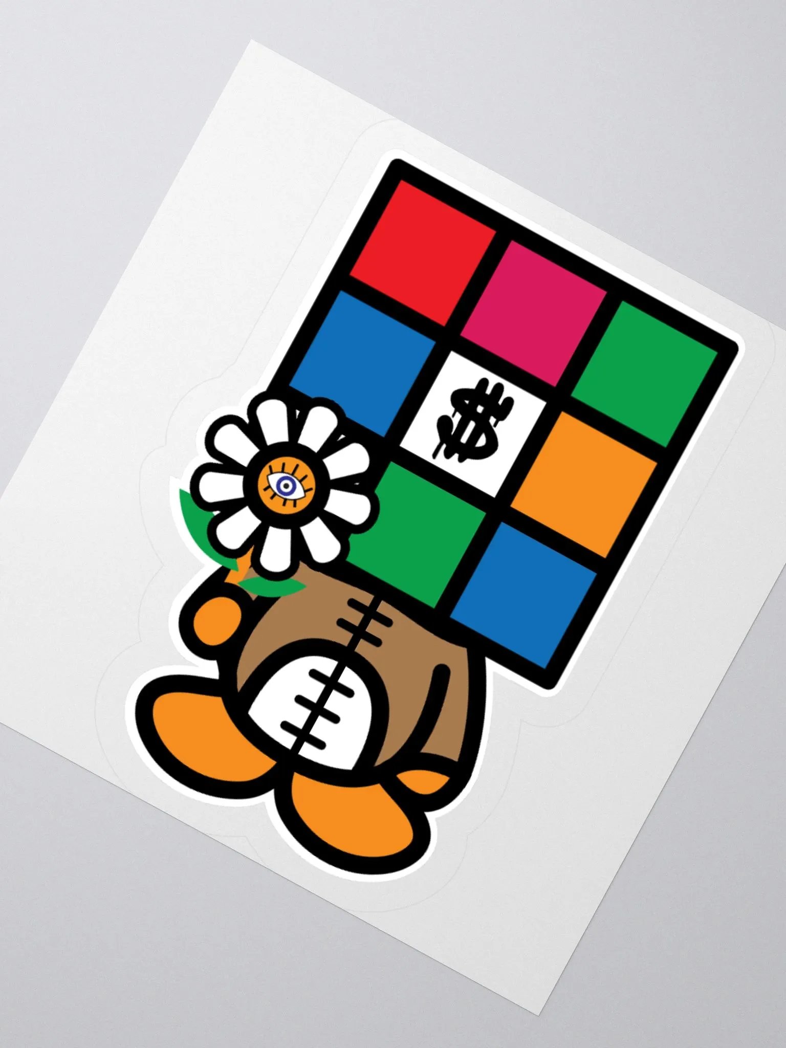 Cube Head Waterproof Kiss-Cut Sticker product image (6)